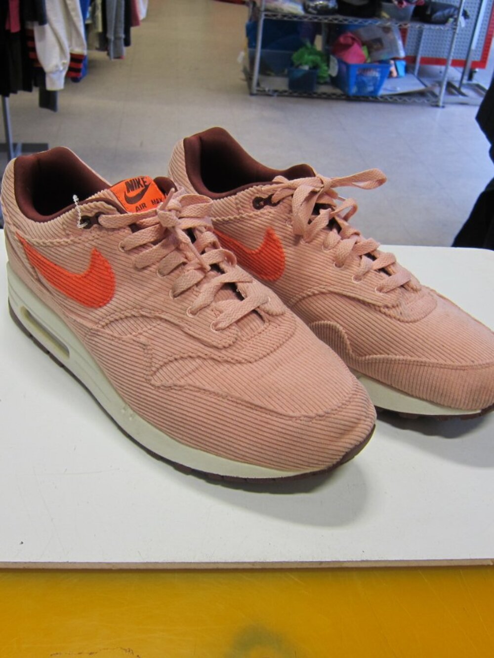 Nike Air Max 1 Premium Couduroy Men's 13 Coral Stardust Shoe's FB8915-600